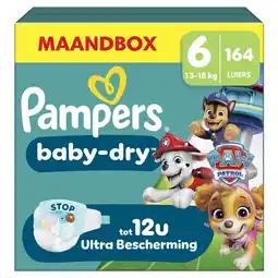 Kruidvat Pampers Baby-Dry Paw Patrol Maat 6 Luiers aanbieding