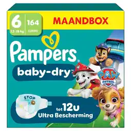 Kruidvat Pampers Baby-Dry Paw Patrol Maat 6 Luiers aanbieding