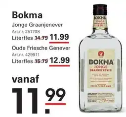 Sligro Bokma Jonge Graanjenever aanbieding