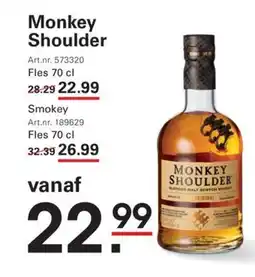 Sligro Monkey Shoulder aanbieding