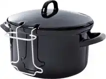 Bol.com BK Fortalit frituurpan Ø24 cm - zwart - emaille - inductie aanbieding