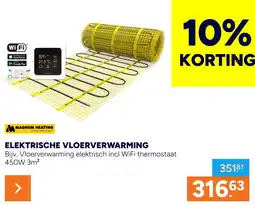 BOUWMAAT Elektrische vloerverwarming aanbieding
