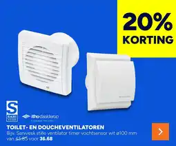 BOUWMAAT Toilet- en doucheventilatoren aanbieding