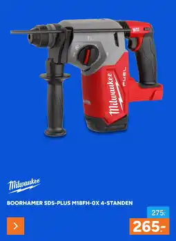 BOUWMAAT Milwaukee boorhamer sds-plus m18fh-ox 4-standen aanbieding