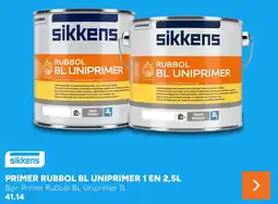 BOUWMAAT Primer rubbol bl uniprimer 1 en 2.5l aanbieding