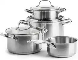 Bol.com Dagelijkse kost door Jeroen Meus - kookpannenset 4-delig - RVS - inductie - PFAS-vrij aanbieding