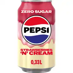 Albert Heijn Pepsi Strawberry 'n' cream zero sugar aanbieding