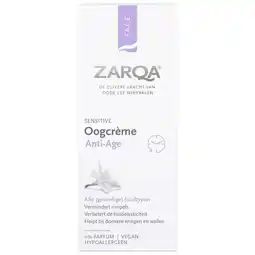 Kruidvat Zarqa Sensitive Anti-Age Oogcrème aanbieding