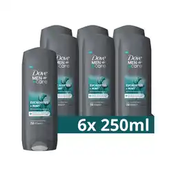Wehkamp Dove Men+Care Eucalyptus + Mint 3-in-1 douchegel - 6 x 250 ml aanbieding
