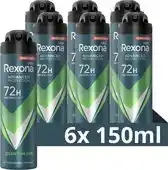 Wehkamp Rexona Men Advanced Protection Quantum Dry anti-transpirant deodorant spray - 6 x 150 ml aanbieding