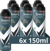 Wehkamp Rexona Men Advanced Protection Invisible anti-transpirant deodorant spray - 6 x 150 ml aanbieding