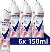Wehkamp Rexona Women Advanced Protection Bright Bouquet anti-transpirant spray - 6 x 150 ml aanbieding