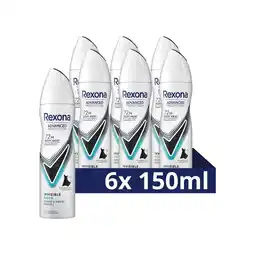 Wehkamp Rexona Women Advanced Protection Invisible Aqua anti-transpirant spray - 6 x 150 ml aanbieding