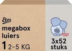 Etos Etos Woezel & Pip Luiers Newborn Megabox 156 stuks aanbieding