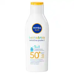 Etos NIVEA SUN Kids Zonnebrand Protect & Sensitive Zonnemelk SPF 50+ 200 ML aanbieding