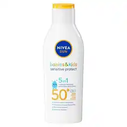 Etos NIVEA SUN Kids Zonnebrand Protect & Sensitive Zonnemelk SPF 50+ 200 ML aanbieding