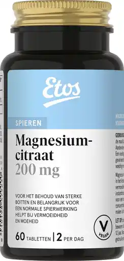 Etos Etos Magnesiumcitraat 200 MG Tabletten 60 stuks aanbieding