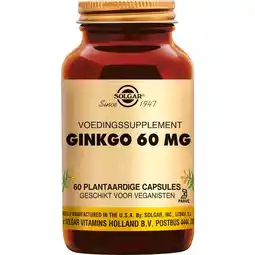 Etos Solgar Ginkgo 60 MG Capsules 60 stuks aanbieding