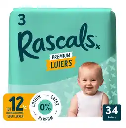 Etos Rascals Premium Luiers Maat 3 6-11 KG 34 stuks aanbieding