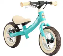 Wehkamp BikeStar Sport, 2 in 1 meegroei loopfiets, 10 inch, turquoise/vogels aanbieding