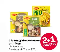 Spar Alle maggi droge sauzen en mixen aanbieding