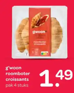 Spar G'woon roomboter croissants aanbieding