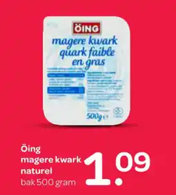 Spar Öing magere kwark naturel aanbieding