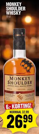 Super Dirck 3 Monkey shoulder whisky aanbieding