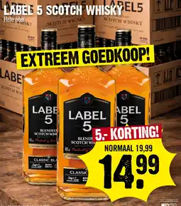 Super Dirck 3 Label 5 scotch whiskyels aanbieding
