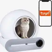 Bol.com Zelfreinigende Kattenbak XXL - 65L - Automatisch - Electrische Kattenbak - Incl. App - Wit aanbieding