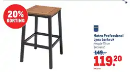 Makro Metro professional lynx barkruk aanbieding