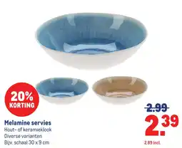 Makro Melamine servies aanbieding