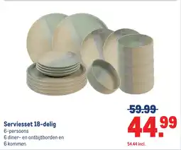 Makro Serviesset 18-delig aanbieding