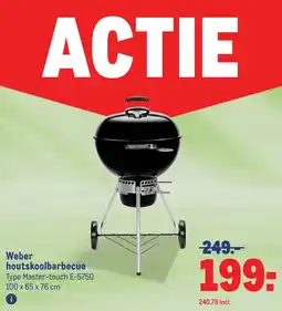 Makro Weber houtskoolbarbecue aanbieding
