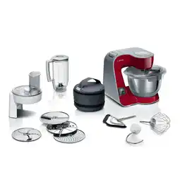 Bol.com Bosch MUM5 - MUM5X720 - Keukenmachine - 1000W - 3,9L - Met Weegschaal en Timer - Rood aanbieding
