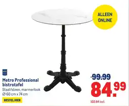 Makro Metro professional bistrotafel aanbieding