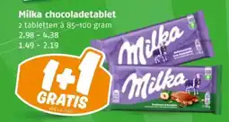 Poiesz Milka chocoladetablet aanbieding