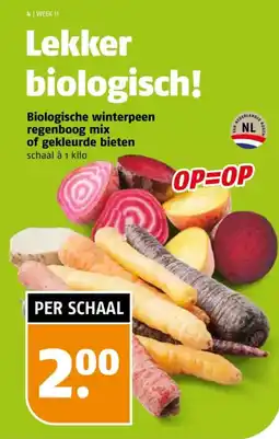 Poiesz Biologische winterpeen regenboog mix of gekleurde bieten aanbieding