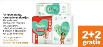 Albert Heijn Pampers pants, Harmonie of babydoekjes aanbieding