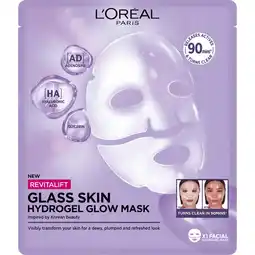 Etos L'Oréal Paris Revitalift Filler Glass Skin Hydrogel Glow Mask 1 Stuk aanbieding