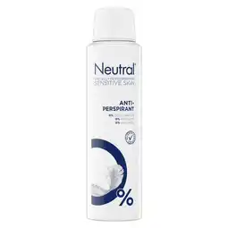 Etos Neutral Anti-Transparant Parfumvrij Deodorant Spray 150 ML aanbieding