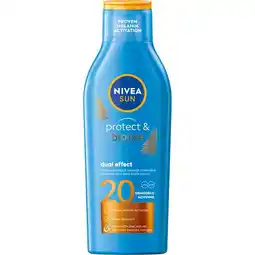 Etos NIVEA SUN Zonnebrand Protect & Bronze Zonnemelk SPF 20 200 ML aanbieding