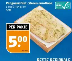 Poiesz Pangasiusfilet citroen knoflook aanbieding