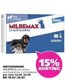Ranzijn ONTWORMING MILBEMAX aanbieding
