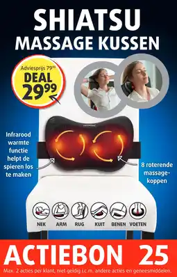 Lucovitaal SHIATSU MASSAGE KUSSEN aanbieding