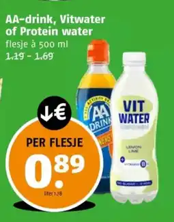 Poiesz Aa-drink, vitwater of protein water aanbieding