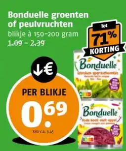 Poiesz Bonduelle groenten of peulvruchten aanbieding