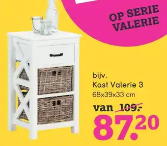 Leen Bakker Kast Valerie 3 68x39x33 cm aanbieding