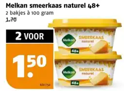 Poiesz Melkan smeerkaas naturel 48+ aanbieding