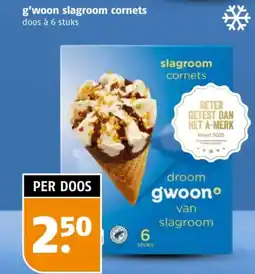 Poiesz G'woon slagroom cornets aanbieding
